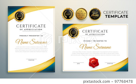 premium certificate of appreciation in professional style premium certificate of appreciation in professional style 97768478