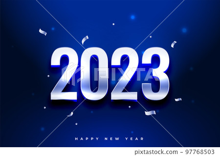 happy new year 2023 celebration banner with confetti happy new year 2023 celebration banner with confetti 97768503