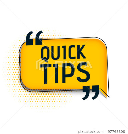 Quick helpful tips advice on white background vector illustration Quick helpful tips advice on white background vector illustration 97768808