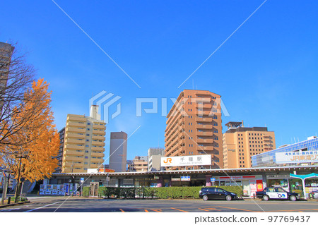 Scenery of condominiums lined up with JR Chikusa Station in Nagoya City 97769437