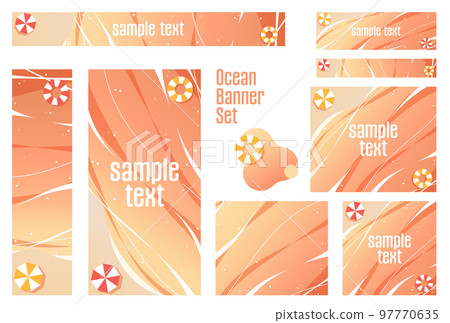 Banner set _ sea _ sunset 97770635