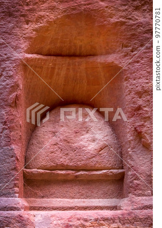 Carved walls in the ancient Petra City, Jordan Carved walls in the ancient Petra City, Jordan 97770781