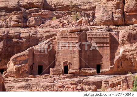 Facades Street in ancient city of Petra, Jordan Facades Street in ancient city of Petra, Jordan 97770849