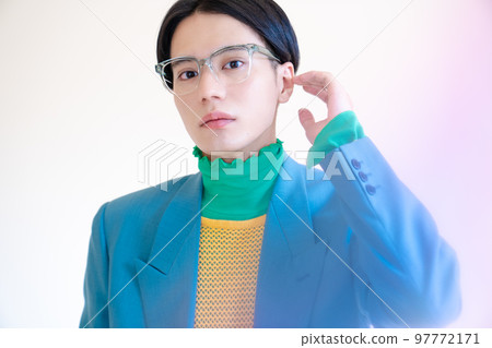 韓國時尚男性肖像無性別男女皆宜 97772171