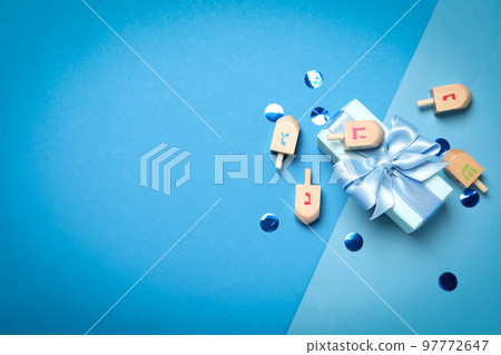 Concept of Jewish holiday, compositions for Hanukkah 97772647