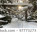Snow, Shrine and Sunset 97773273