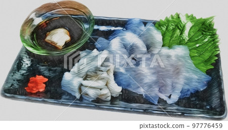 豪華的魚生魚片 97776459