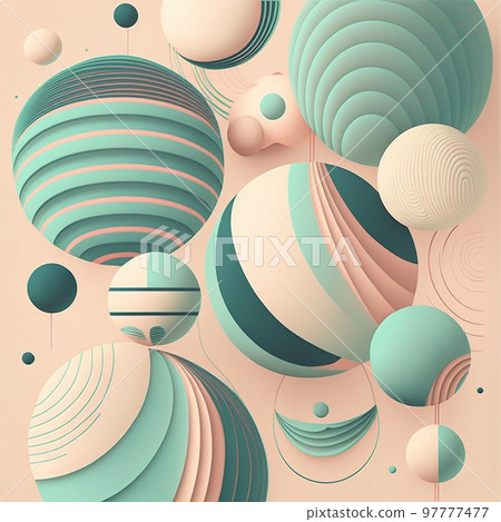 Abstract futuristic contemporary modern cosmic design in cartoon style. 97777477