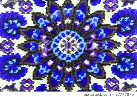 Photo of bright purple patterns on woollen woven surface. Abstract background.. Photo of bright purple patterns on woollen woven surface. Abstract background.. 97777870