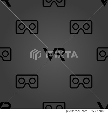 Seamless Vector Modern Pattern With VR Logos Seamless Vector Modern Pattern With VR Logos 97777888