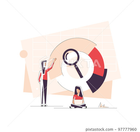 Investment and Analysis Money Cash Profits Metaphor,Employee or Manager Making Investing Plans Investment and Analysis Money Cash Profits Metaphor,Employee or Manager Making Investing Plans 97777960