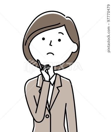 A woman in a thinking suit 97778479