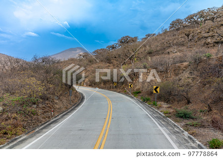 freeway in the mountainous nature of South America freeway in the mountainous nature of South America 97778864