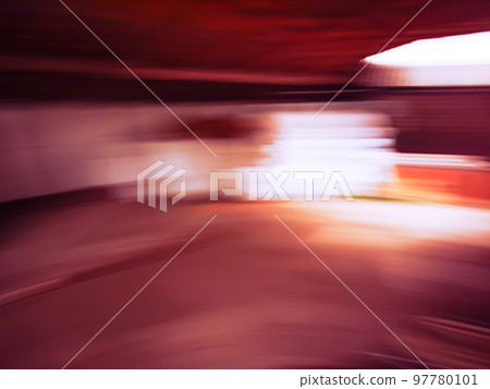 Cinematic look blurred abstract movie backdrop. Blurred recording film shooting in studio interior. 97780101