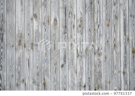 Background texture of old grey painted wooden lining boards wall. Vertical wooden texture. Background texture of old grey painted wooden lining boards wall. Vertical wooden texture. 97781337