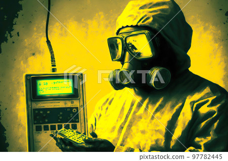 Radiation hazard control specialist with special instruments 97782445