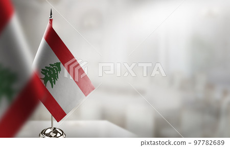 Small flags of the Lebanon on an abstract blurry background Small flags of the Lebanon on an abstract blurry background 97782689