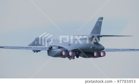 US Air Force B-1B Lancer supersonic bomber takeoff US Air Force B-1B Lancer supersonic bomber takeoff 97783853