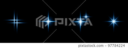 Sparkling star, vector glowing star light effect. Glitter magic star sparks. Vector illustration Sparkling star, vector glowing star light effect. Glitter magic star sparks. Vector illustration 97784224