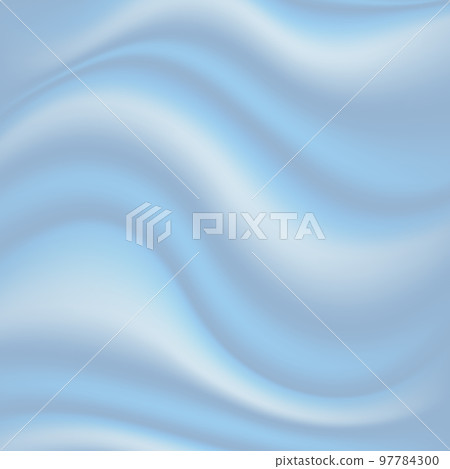 Vector of blue silk fabric background. Background drapery delicate blue silk and feathers. Vector illustration 97784300