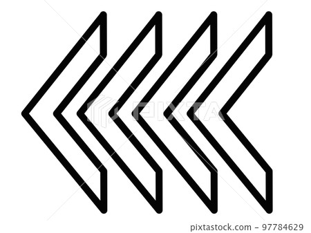 簡單的箭頭圖標白色 C 未來派 97784629