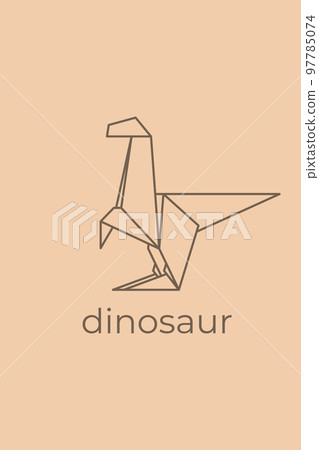 dinosaur origami. Abstract line art dinosaur logo design. Animal origami. Animal line art. Pet shop outline illustration. Vector illustration dinosaur origami. Abstract line art dinosaur logo design. Animal origami. Animal line art. Pet shop outline illustration. Vector illustration 97785074