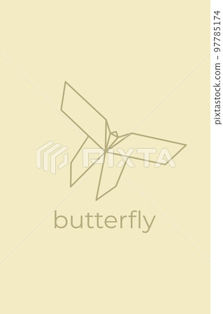 butterfly origami. Abstract line art butterfly logo design. Animal origami. Animal line art. Pet shop outline illustration. Vector illustration butterfly origami. Abstract line art butterfly logo design. Animal origami. Animal line art. Pet shop outline illustration. Vector illustration 97785174