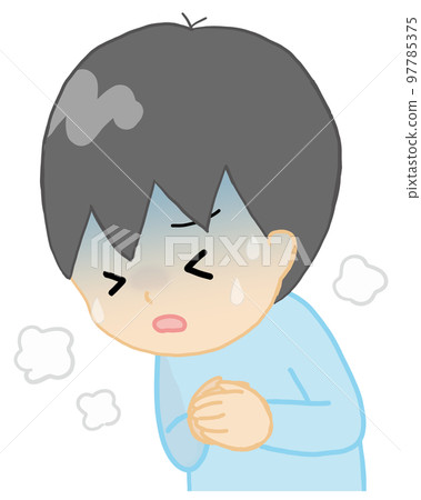 嚴重咳嗽的孩子（男孩） 97785375