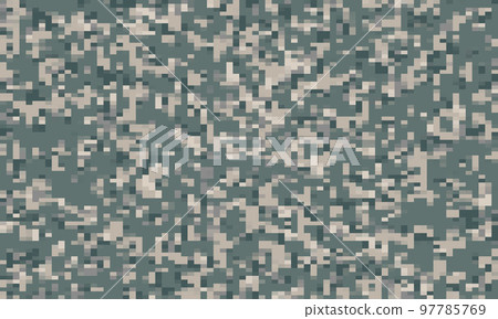 Digital camouflage pattern. Abstract modern military textile print background. Vector illustration Digital camouflage pattern. Abstract modern military textile print background. Vector illustration 97785769