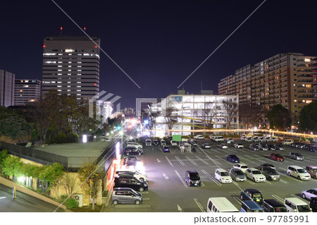 Night view of the center of Tsukuba Science City Night view of the center of Tsukuba Science City 97785991