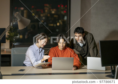 Casual business image Office at night 97786671