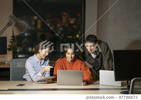 Casual business image Office at night 97786672