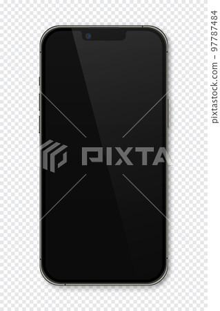 Realistic model smartphone. Smartphone mockup. Device front view. 3D mobile phone with shadow. Vector illustration 97787484