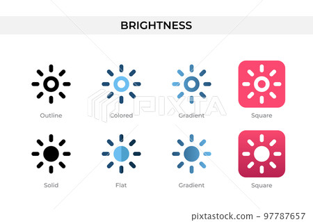 brightness icon in different style. brightness vector icons designed in outline, solid, colored, gradient, and flat style. Symbol, logo illustration. Vector illustration brightness icon in different style. brightness vector icons designed in outline, solid, colored, gradient, and flat style. Symbol, logo illustration. Vector illustration 97787657