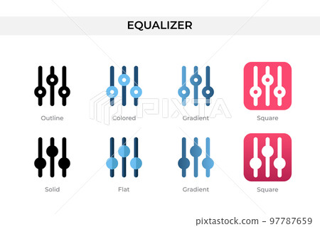 equalizer icon in different style. equalizer vector icons designed in outline, solid, colored, gradient, and flat style. Symbol, logo illustration. Vector illustration equalizer icon in different style. equalizer vector icons designed in outline, solid, colored, gradient, and flat style. Symbol, logo illustration. Vector illustration 97787659
