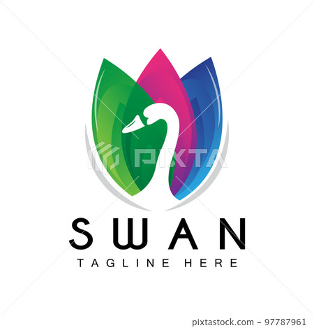 Swan Logo, Bird Animal Design, Duck Logo, Product Brand Label Vector Swan Logo, Bird Animal Design, Duck Logo, Product Brand Label Vector 97787961