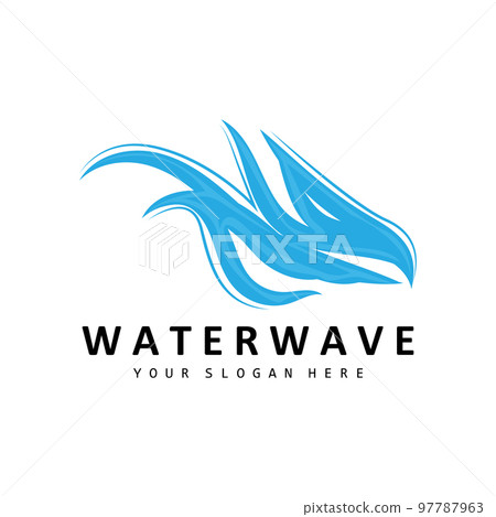 Water Wave Logo, Earth Element Vector, Water Wings Logo Design Style, Brand Icon, Sticker Water Wave Logo, Earth Element Vector, Water Wings Logo Design Style, Brand Icon, Sticker 97787963