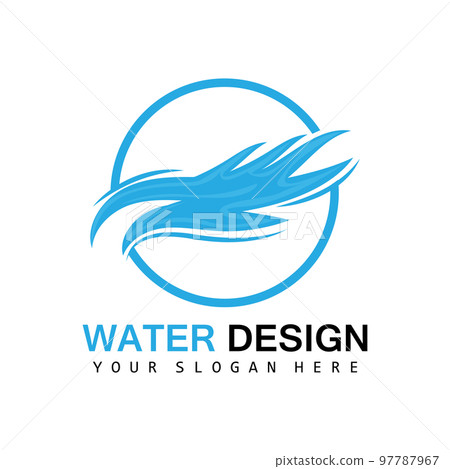 Water Wave Logo, Earth Element Vector, Water Wings Logo Design Style, Brand Icon, Sticker Water Wave Logo, Earth Element Vector, Water Wings Logo Design Style, Brand Icon, Sticker 97787967