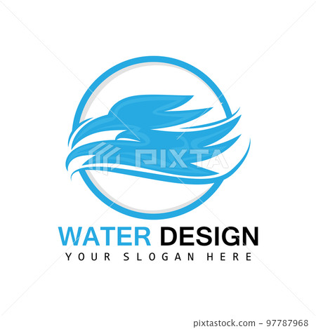 Water Wave Logo, Earth Element Vector, Water Wings Logo Design Style, Brand Icon, Sticker Water Wave Logo, Earth Element Vector, Water Wings Logo Design Style, Brand Icon, Sticker 97787968
