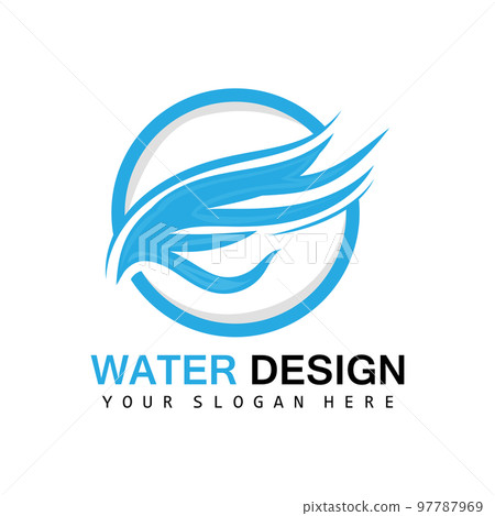 Water Wave Logo, Earth Element Vector, Water Wings Logo Design Style, Brand Icon, Sticker Water Wave Logo, Earth Element Vector, Water Wings Logo Design Style, Brand Icon, Sticker 97787969