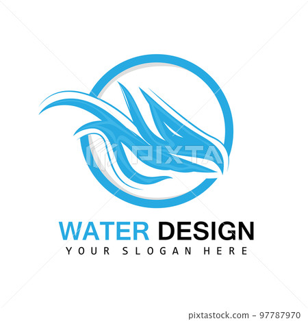 Water Wave Logo, Earth Element Vector, Water Wings Logo Design Style, Brand Icon, Sticker Water Wave Logo, Earth Element Vector, Water Wings Logo Design Style, Brand Icon, Sticker 97787970