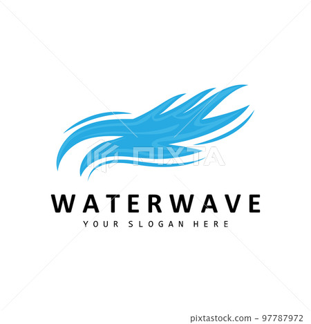 Water Wave Logo, Earth Element Vector, Water Wings Logo Design Style, Brand Icon, Sticker Water Wave Logo, Earth Element Vector, Water Wings Logo Design Style, Brand Icon, Sticker 97787972