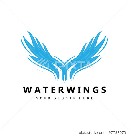 Water Wave Logo, Earth Element Vector, Water Wings Logo Design Style, Brand Icon, Sticker Water Wave Logo, Earth Element Vector, Water Wings Logo Design Style, Brand Icon, Sticker 97787973