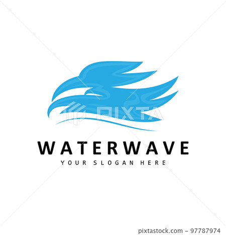 Water Wave Logo, Earth Element Vector, Water Wings Logo Design Style, Brand Icon, Sticker Water Wave Logo, Earth Element Vector, Water Wings Logo Design Style, Brand Icon, Sticker 97787974