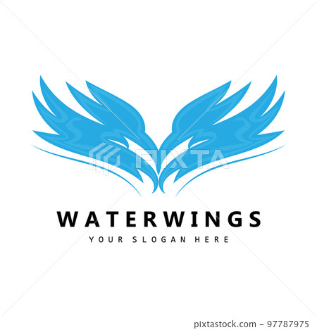 Water Wave Logo, Earth Element Vector, Water Wings Logo Design Style, Brand Icon, Sticker Water Wave Logo, Earth Element Vector, Water Wings Logo Design Style, Brand Icon, Sticker 97787975