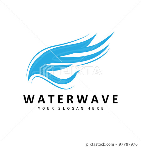 Water Wave Logo, Earth Element Vector, Water Wings Logo Design Style, Brand Icon, Sticker Water Wave Logo, Earth Element Vector, Water Wings Logo Design Style, Brand Icon, Sticker 97787976