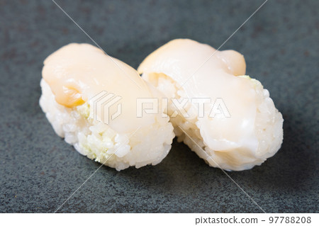 Delicious mussel nigiri sushi Delicious mussel nigiri sushi 97788208