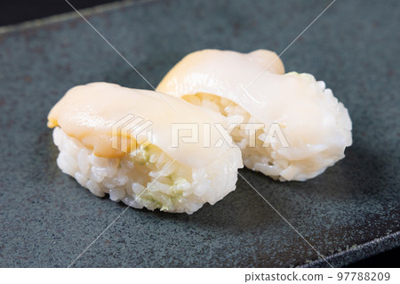 Delicious mussel nigiri sushi Delicious mussel nigiri sushi 97788209
