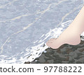 女人的右腳即將踏入河中 97788222