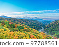 富士山和八岳的秋葉 97788561